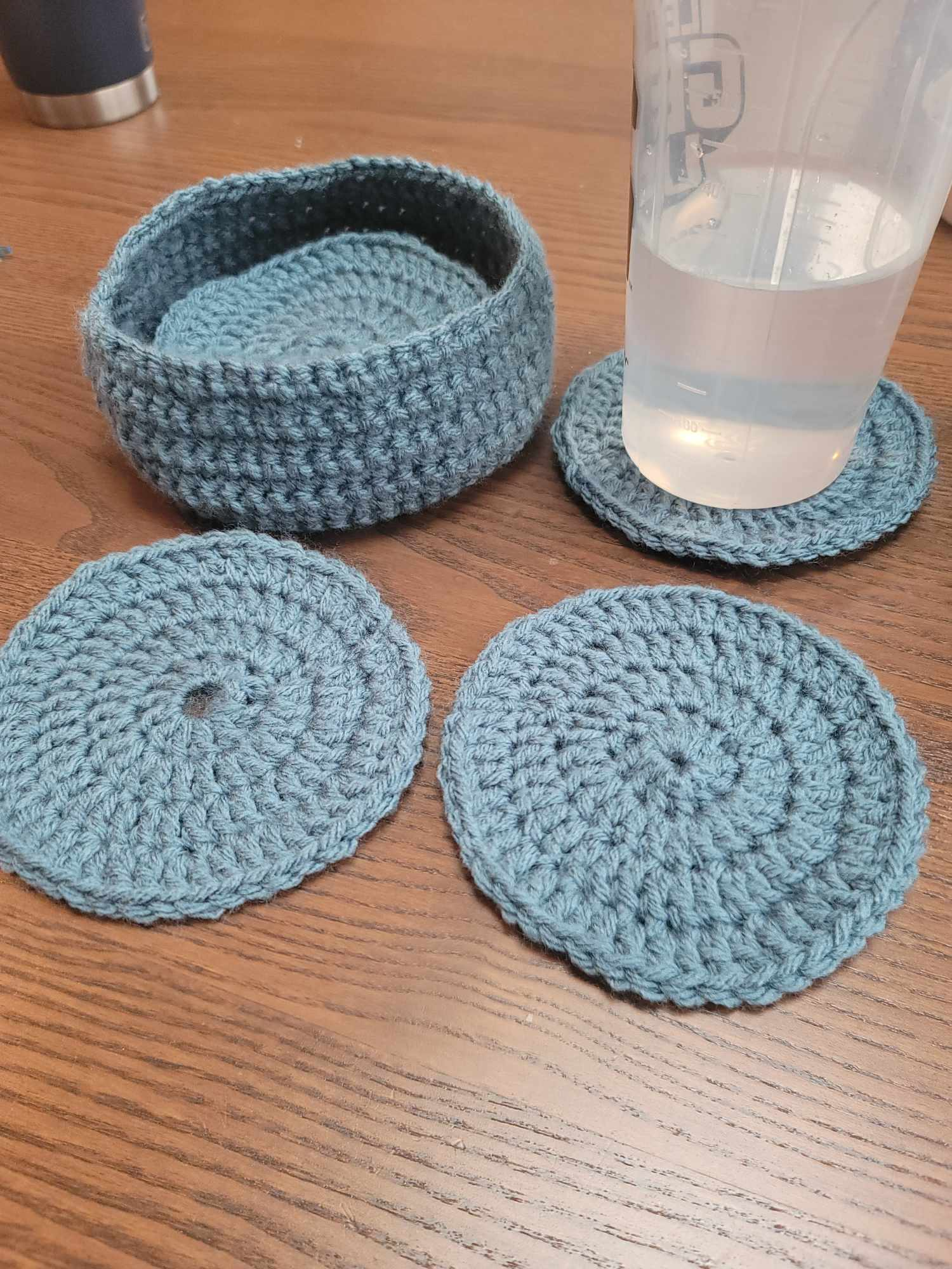 Crocheted coasters