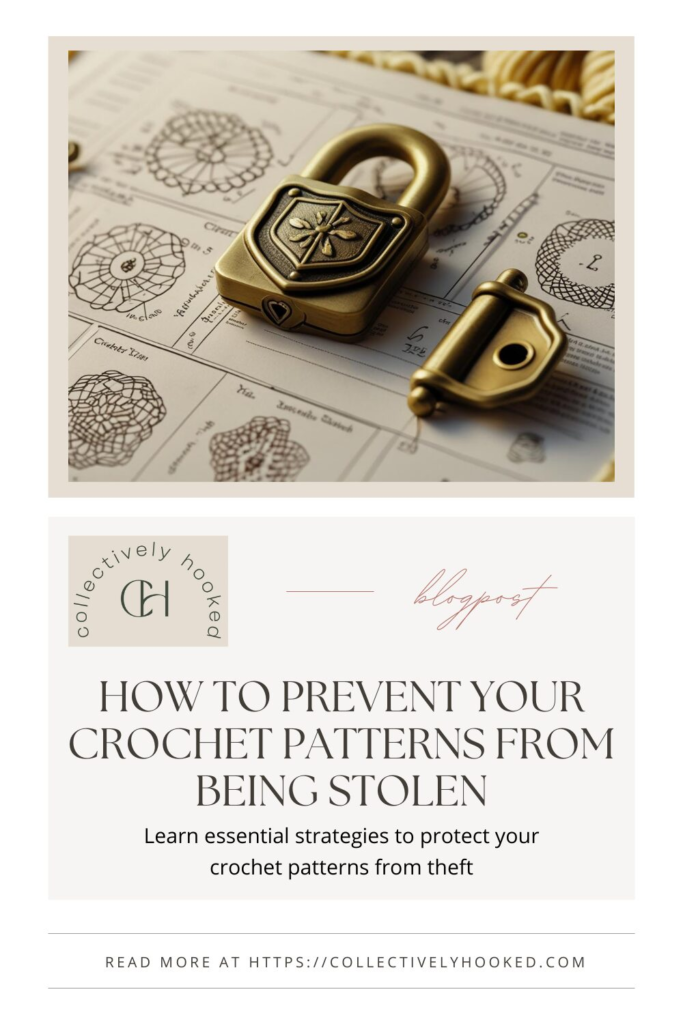 Pinterest pin image of how to prevent crochet theft