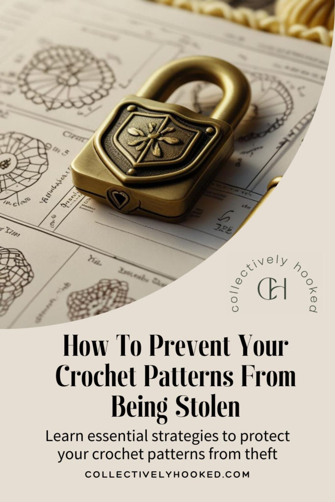 Pinterest pin image of how to prevent crochet theft